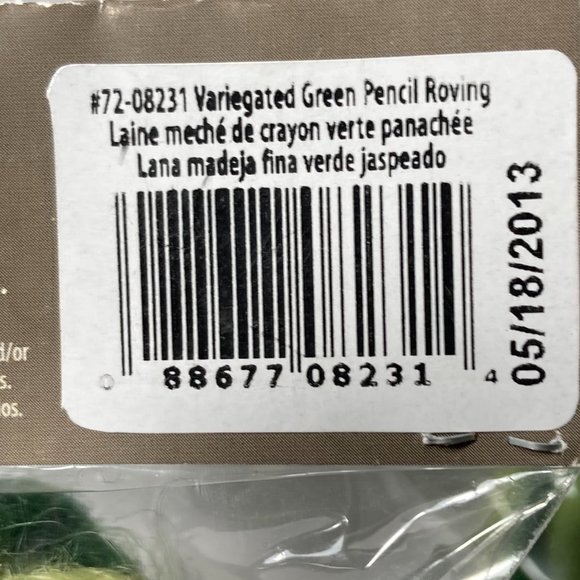 Dimensions Feltworks 100% Wool Pencil Roving Variegated Green Needle Felting - Picture 13 of 16